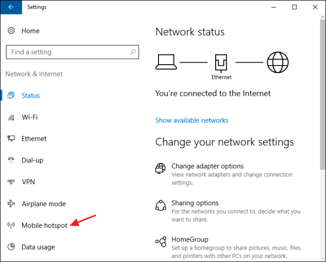 connecting mobile hotspot to PC