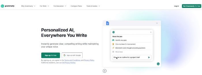 official website of Grammarly