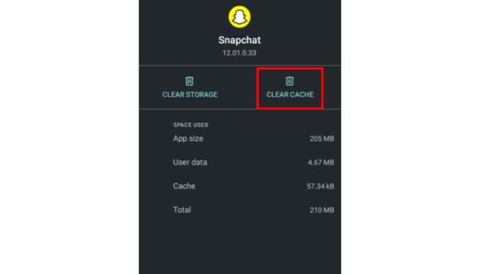Clear Snapchat Cache support